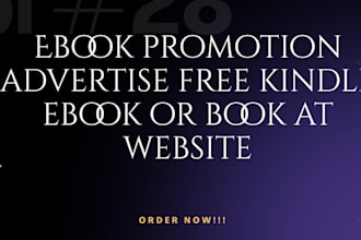 promote and advertise free kindle ebook or book at website
