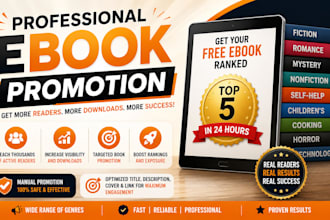 promote and advertise free kindle ebook or book at website