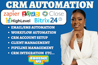 setup bitvix24 close crm zoho crm ai automation gohighlevel zapier integration
