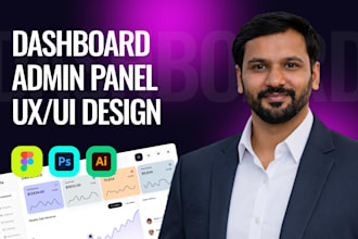 design professional dashboard, admin panel, saas in figma