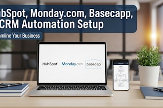 set up hubspot, monday com, basecamp, and CRM automation