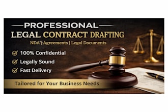 draft legal contracts, agreements and nda for you