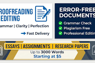 proofread and edit your essays, assignments, and research papers