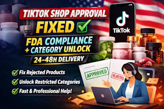 fix tiktok shop product approval fda compliance, and restricted category issues