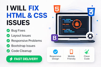 fix CSS issues, layout problems and small website bugs