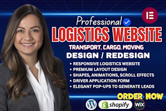 build logistics, trucking, transport, freight brokerage, cargo company website