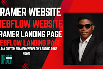 do webflow website, framer website, webflow framer landing page as webflow exper