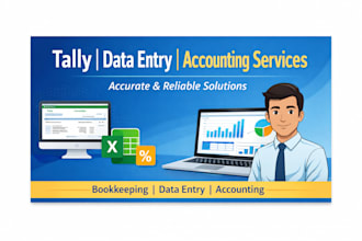 do data entry plus excel work and tally accounting