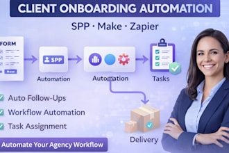 automate client onboarding, spp workflow, agency operations with make or zapier