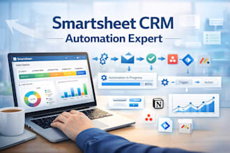setup smartsheet CRM automation with notion asana jira monday workflows
