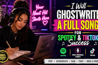 ghostwrite a full song for spotify and tiktok success
