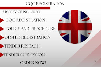 handle cqc registration, UK healthcare tender, policy writing