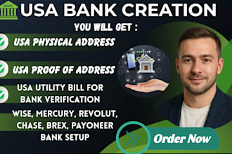 create usa bank creation usa physical address bank creation usa proof of address