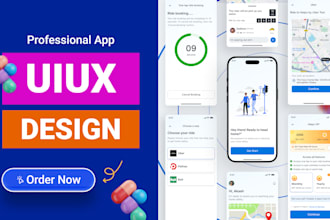 design modern mobile app UI UX in figma for ios and android