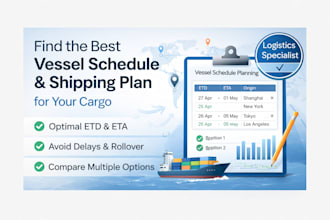 find the best vessel schedule and shipping plan for your cargo
