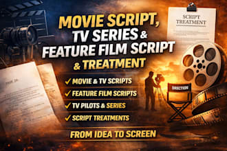 write movie script tv series feature film script treatment