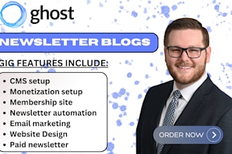 setup ghost newsletter ghost website ghost blog ghost cms ghost monetization