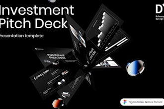 design a fintech investor pitch deck for startups and fundraising