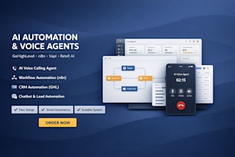 setup gohighlevel or n8n ai agent, vapi ai calling agent, retell ai voice agent