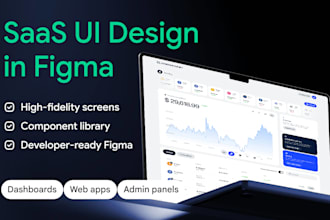design your saas product UI, web app screens, and dashboard UI in figma