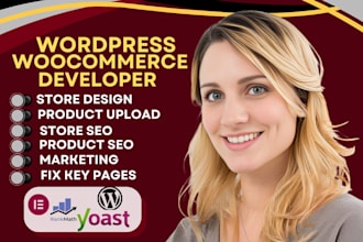 design fix woocommerce wordpress webshop  elementor pro website printful store