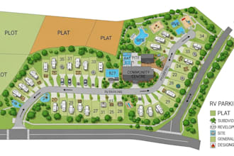 illustrate plot, plat, rv parking, site, property map design