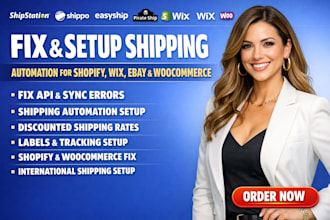 setup fix shipstation easyship shippo pirate ship shopify woocommerce wix ebay