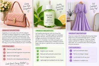 write engaging product descriptions for your online store