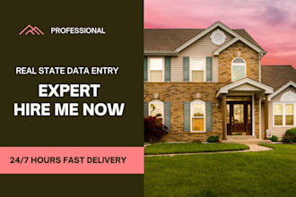 do professional real estate data entry and property research