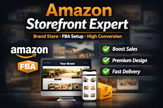 design amazon storefront, amazon brand store, and high converting fba store