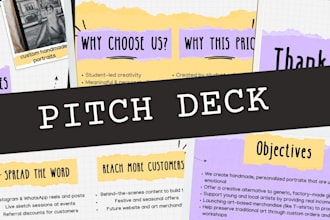 design modern business pitch deck presentation PPT