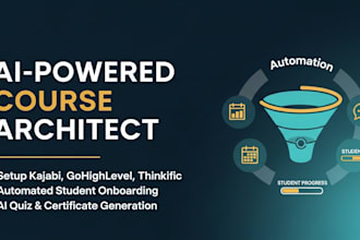 do automated ai online course setup gamified in kajabi, gohighlevel, thinkific