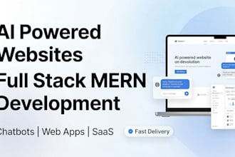 build ai powered full stack web app chatbot and website