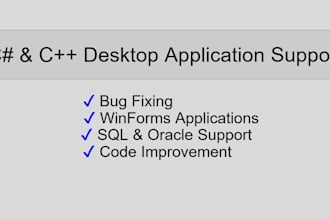 develop or fix bugs in csharp windows forms applications with sql or oracle
