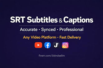 create accurate srt subtitles and captions for your video