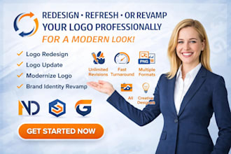 redesign, refresh, or revamp your logo professionally for a modern look