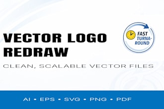 redraw or vectorize your logo