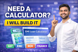 build custom calculator website gst emi loan calculator