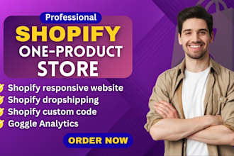 create one product shopify dropshipping store, single product store manager