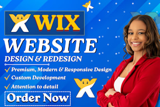 design wix website , wix website redesign and bug fixes
