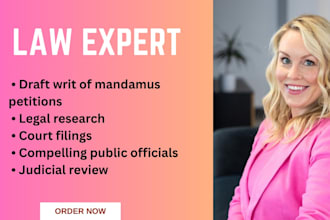 draft and consult on your writ of mandamus to resolve uscis delays