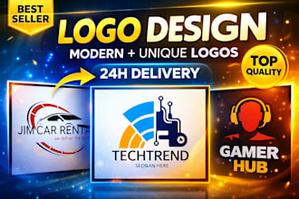 high quality and with high editing logo