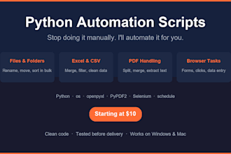 write a python automation script to automate repetitive tasks