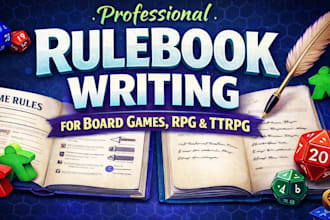 write a professional rulebook for board games, rpg, and ttrpg, dnd, adventure