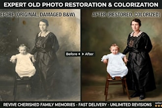professionally restore, repair, and colorize old photos