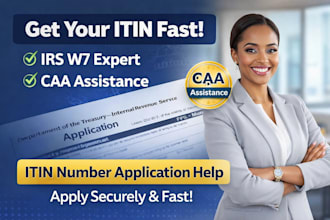help you apply itin number fast as irs certifying acceptance agent expert