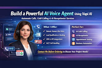 build ai voice agent using vapi for ai calling, cold calls ai receptionist
