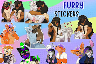 draw telegram sticker design nsfw furry art commission fursona discord pfp icon