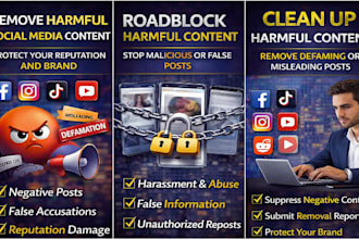 suppress and delete harmful social media content that damages reputation