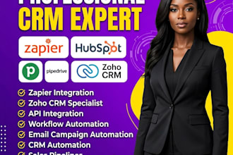 be your zoho CRM specialist for integration, API, and workflow automation